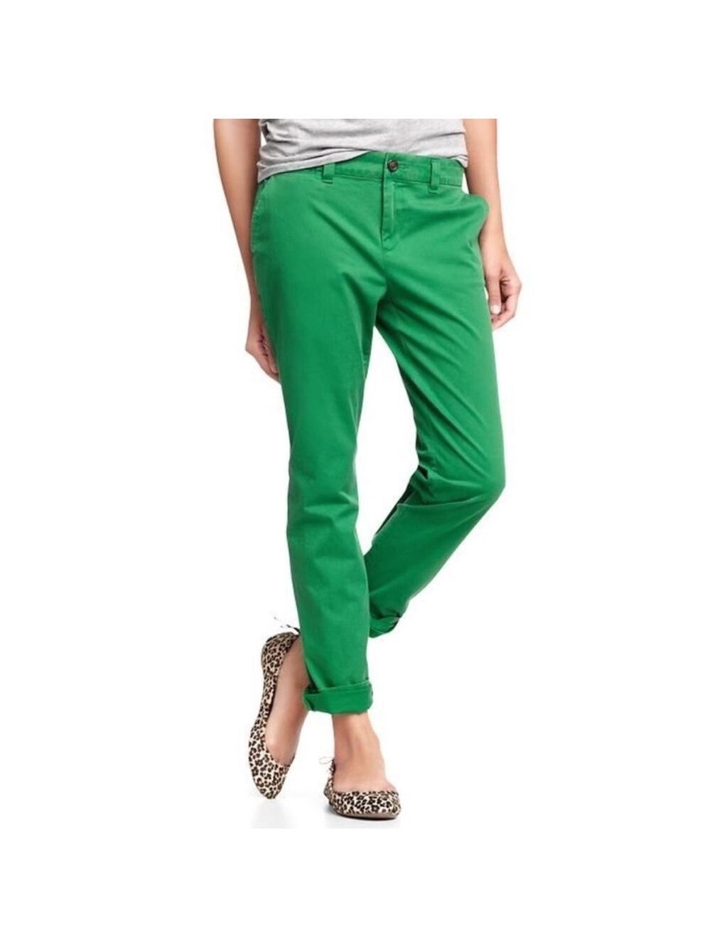 GAP Green Broken-In Straight Chinos, size 6